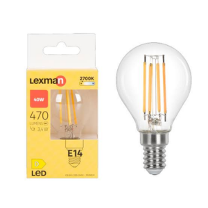 Lâmpada Nedis LED E14 G45 4,5W 470lm 2700k Regulável 1 un